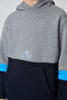 Gray Melange Cotton Thick Fleece Lined Standard Fit Embroidered Boys Tracksuit Set - 11255 - 3