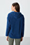 Parlament Thick Soft Textured Hooded Standard Fit Embroidered Fleece Women's Sweatshirt -97286 - 7