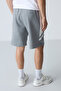 شورت رجالي أساسي من القطن المخلوط باللون الرمادي ذو ملمس ناعم وسميك - 81281 - 6