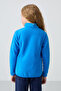 Cobalt Blue Thick Soft Textured Standard Fit Embroidered Fleece Girls' Sweatshirt - 75154 - 5