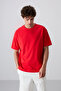 Fiesta Cotton Thick Surface Textured Oversize Fit Basic Men's T-Shirt - 88340 - 5