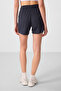 Anthracite Hidden Pocket Zippered Comfortable Form Women's Shorts - 91014 - 7