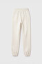 Ecru Standard Girls' Sweatpants with Front Stitching Detail - 75197 - 2
