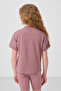 Dusty Rose Cotton O-Neck Standard Fit Basic Girls' T-Shirt - 75182 - 7