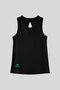 Black Standard Fit Women's Sports Tank Top with Cross Back Detail - 97296 - 2