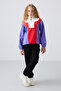 Lilac Thick Soft Textured Comfortable Embroidered Fleece Girls' Sweatshirt - 75153 - 3