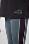 Black-Forest Green O Neck Side Stripe Detailed Standard Fit Performance Girl's Tights Suit - 75191 - 7