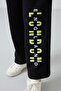 Black Cotton Inside Fleece Soft Textured Comfortable Form Printed Girls' Tracksuit Set - 75147 - 6