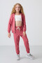Wild Rose Cotton Inside Hairy Soft Textured Standard Fit Embroidered Girl's Tracksuit Set - 75148 - 4