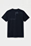 Navy Blue Standard Fit Printed Short Sleeve Men's T-Shirt - 88440 - 2