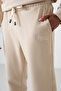Beige Cotton Thick Soft Textured Comfort Fit Embroidered Men's Tracksuit Set - 85255 - 6