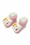 Girl Baby Pink Color Cute Sleeping Teddy Bear Toy Rattle Socks 0-6 Months - 3