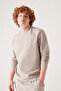 Men's Gray Crew Neck Cotton 2 Thread Non-Brushed Comfort Fit Sweatshirt E001200 - 3