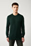 Men's Green Front Textured Sweater E005105 - 3