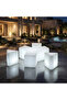Y Table + 3 Small Modern Triangular Vertical Stands Set Rgb Lighting - 6