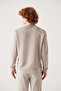 Men's Gray Crew Neck Cotton 2 Thread Non-Brushed Comfort Fit Sweatshirt E001200 - 4