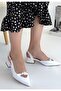 White Women's Classic Heeled Shoes - 3