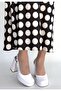 White Patent Leather Women's Platform Shoes - 2