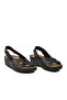 Black Heel Gel Supported Women's Wedge Heel Sandals - 3