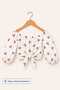 Girl's Tie-Dye Detailed Boat Neck Blouse 12853