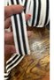 Black Beyaxz Striped Tricot Ribbed Sewing Clothing Applique Width 3 cm (1 Meter) - 3