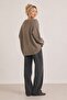 Mink Crew Neck Oversize Women's Knitwear Sweater - 6