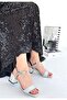 Platinum Patent Leather Women's Heeled Sandals