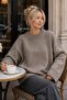 Mink Crew Neck Oversize Women's Knitwear Sweater - 8