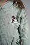 Girl Boy Baby Kids Bathrobe Muslin Fabric Soft Bathrobe with Belt - 2