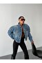 Women's Off-Shoulder Relaxed Fit Distressed Denim Jacket - 4