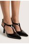Black Patent Leather Women's Heeled Shoes - 3