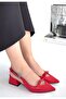 Red Women's Classic Heeled Shoes - 3