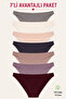 Women's Basic Cotton Bikini Panties 7-Pack - Flexible Comfortable Daily Underwear 4110