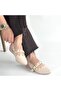 Beige Women's Ballerinas - 4