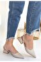 Beige Women's Heeled Shoes - 2