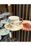6-Person Pearlescent Vintage Floral Coffee Cup Set - 4