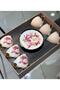 Set of 6 Porcelain Rosepink Coffee Cups