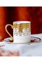 6-Piece Porcelain Vienna Coffee Cup Set Gold - 3