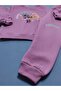 Girl's Three-Thread Embroidered 2-Piece Set |   Sweatshirt & Sweatpants |   Floral Printed - 6
