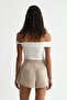 Premium Rovena Double Pleated Detailed Mini Woven Shorts - 4