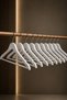 12 Pieces White Hanger Wooden Look Clothes Hanger Bpa Free - 6