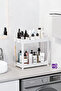 White 2-Tier Organizer Kitchen Shelf, Bathroom Shelf, Under Cabinet Countertop Detergent Holder - 5