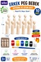 Male Peg Doll 10 Pieces Natural Wooden Painting Figure 7 cm 6 Colors Paint and Brush Gift - 2