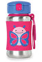 Zoo Stainless Steel Water Bowl with Straw Butterfly