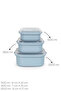 5317 9-Piece Square Storage Container Set with Air Release Valves – Blue (3 Different Sizes X 3 Pieces) - 6