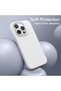 iPhone 15 Pro Case Inside Velvet Camera Raised Launch Silicone Cover White - 2