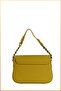 Lia Women's Hand and Shoulder Bag with Chain Buckle Accessories - Yellow - 4