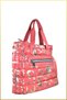 Mely Parachute Fabric Printed Large Size Hand and Shoulder Bag - Red - 5