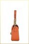 Lia Women's Hand and Shoulder Bag with Chain Buckle Accessories - Orange - 3