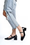Women's Mary Jane Patent Leather Single Strap Low Heeled Shoes - 3